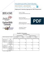 Gentile's Taxonomy: Developing and Assessing Appropriate Skill Progressions