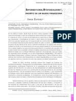 Paz Liberal e "International Statebuilding", Crítica y Surgimiento de Un Nuevo Paradigma - JORGE ESTEVEZ