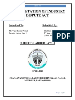 Interpretation of Industry Dispute Act: Submitted To: Submitted by