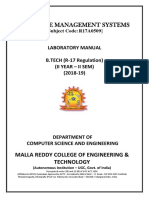 Dbms Lab Manual