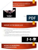 Integrated Marketing Communication of AXE Grooming Products