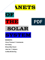 OF THE Solar System: Planets