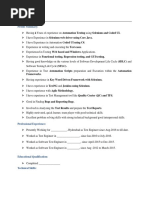 Profile Summary:: Frameworks