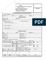 PVPIT - T&P - Students Details Form