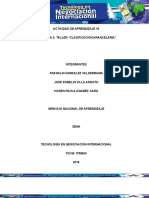 AA10 - EPR - Ev 2 Taller Clasificación Arancelaria