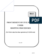 Procurement of Civil Works Under Shopping Procedures: (For Works Valued Less Than Equivalent of $ 30,000 Each)