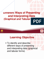 Different Ways of Presenting and Interpreting Data: (Graphical and Tabular Forms)