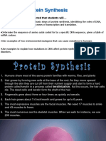 Protein Synthesis: It Is Expected That Students Will