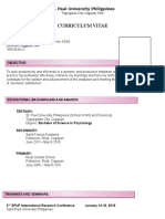 Curriculum Vitae: St. Paul University Philippines