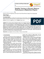 The Effect of Core Stability Training On Dynamic Balance and Smash Stroke Performance in Badminton Players