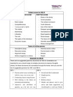 Subject Areas For ISE III Oral Exam/ Written Exam Written Exam