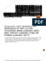 Estimation of Wing Loading and Thrust Loading