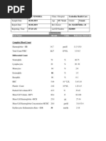 Haematology Test Name Result Units Reference Intervals