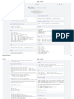 MySQL Cheatsheet