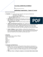 Lesson Plan Format Student: - Daisy Mejia - Subject/Concepts: - English/Reading Comprehension - Compare & Contrast Grade Level: - 5th