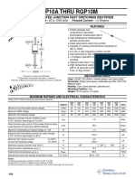 Rgp10A Thru Rgp10M: Glass Passivated Junction Fast Switching Rectifier