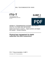 Itu-T: Physical Layer Management For Digital Subscriber Line (DSL) Transceivers