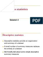 Business Statistics: Session 2