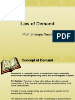 Law of Demand: Prof. Shampa Nandi