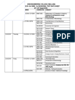 M.M.Engineering College, Mullana B.Tech-3Rd Sem., 1St Sessional Test Date Sheet