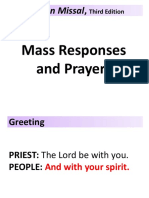 The Roman Missal,: Mass Responses and Prayers