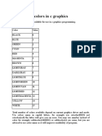 Color in Graphics in C