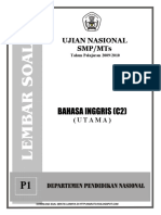 Bahasa Inggris (C2) : Ujian Nasional Smp/Mts