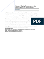 Personality Traits and Coping Mechanisms in The Development of Post-Traumatic Growth