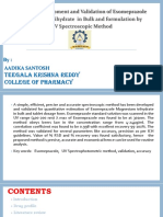 Method Development and Validation of Esomeprazole Magnesium Trihydrate in Bulk and Formulation by UV Spectroscopic Method