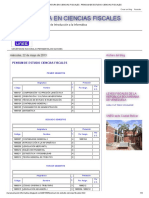 Licenciatura en Ciencias Fiscales - Pensum de Estudio Ciencias Fiscales