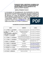 Edital Ufrgs Mestrado 1 - Trimestre 2018 Ufrgs Materiais