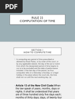 Rule 22 Computation of Time