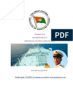 Prospectus For Selection of Diploma in Nautical Science (DNS)