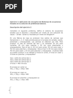 Ejercicio 2. Aplicación de Conceptos de Sistemas de Ecuaciones Lineales en La Solución de Problemas Básicos.