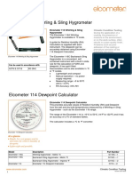 Elcometer 116 Sling Psychrometer Product Data Sheet