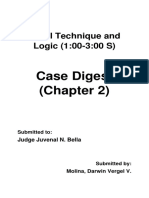 Legal Technique and Logic (1:00-3:00 S) : Case Digest (Chapter 2)