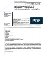 ABNT NBR NM 216-Paquimetros e Paquimetros de Profundidade - Caracteristicas - 2000