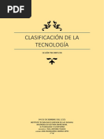 Clasificacion de La Tecnologia