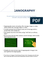 Steganography: The Word Combines Two Greek Words Steganos Meaning "Covered or