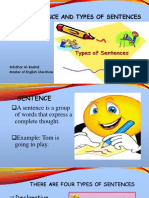 Sentence and Types of Sentences: Entidhar Al-Rashid Master of English Literature