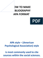 How To Make Bibliography Apa Format