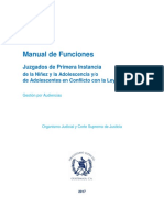 Manual de Funciones Juzgado de Primera Instancia de La Niñez y de La Adolescencia y Adolescentes en Conflicto Con La Ley Penal