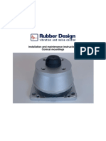 Rubber Design RD-series Conical Mountings Installation and Maintenance Instructions 