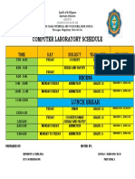 Computer Laboratory Schedule: Lunch Break