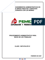 Procedimiento Administrativo para Inicio de Los Trabajos PEMEX PEP