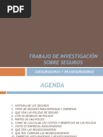 Trabajo de Investigación Sobre Seguros: Aseguradoras Y Reaseguradoras