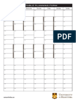 Timetable Planning Form: Term