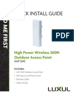 Quick Install Guide: High Power Wireless 300N Outdoor Access Point