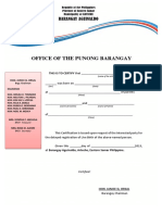 Barangay Late Registration Clearance