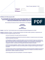 RA 9003 Ecological Solid Waste Management Act of 2009